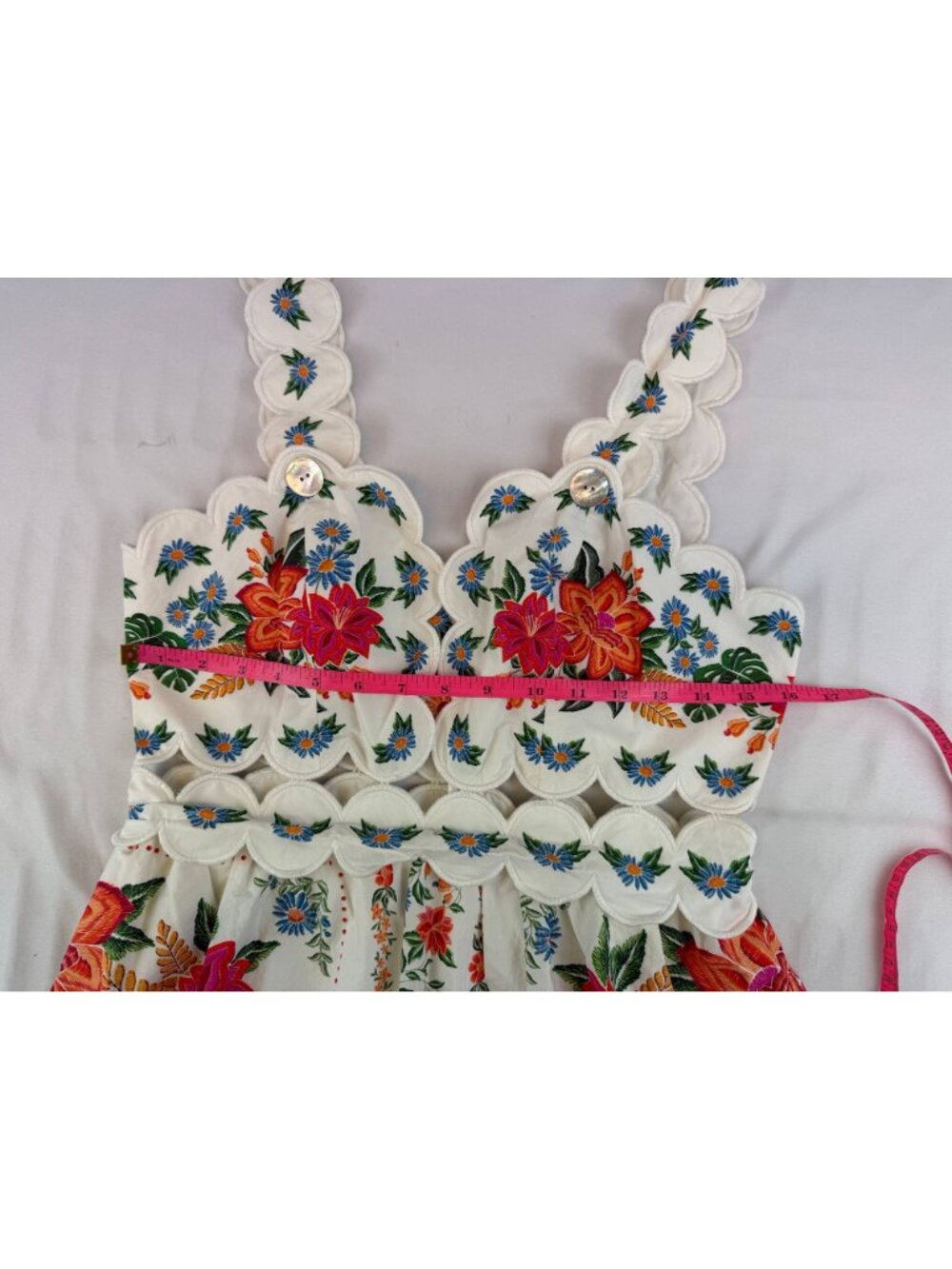 Farm Rio Off-White Bloom Garden Maxi Dress Size Medium - Picture 12 of 13